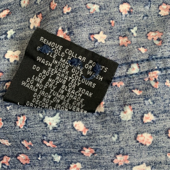 Barkers Tailored Fit Floral Print Casual Short Sleeve Shirt Size Large - Picture 7 of 7